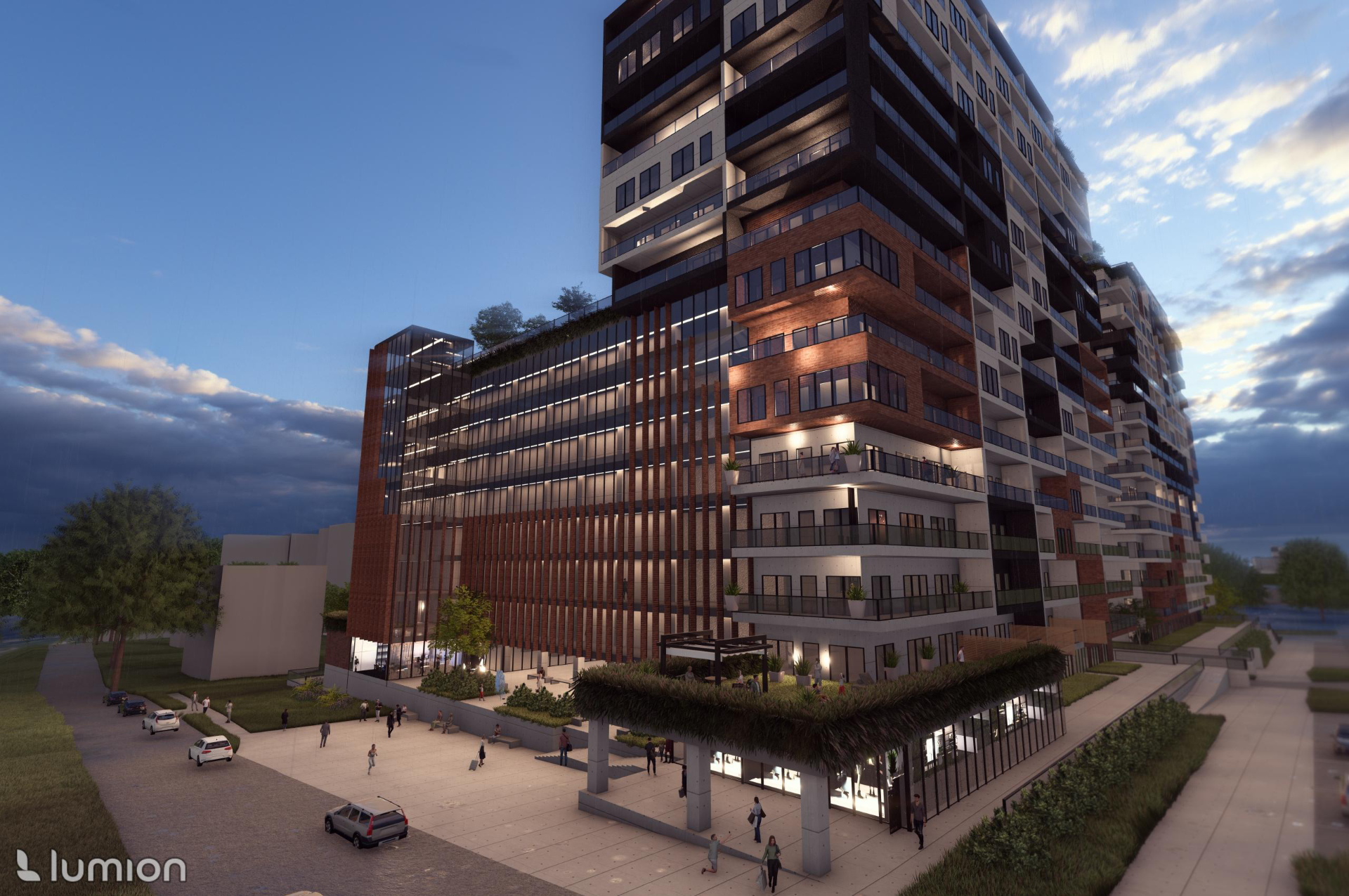 Widok wieczorny od strony NETTO - 2